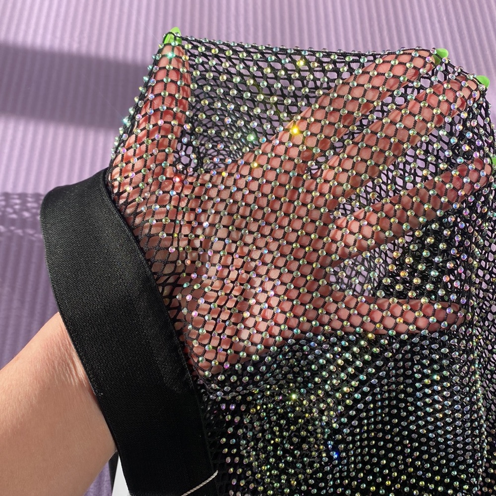 Mesh Rhinestone Pants - Picture 10 of 11